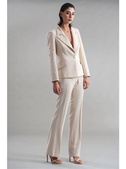 Tailleur con strass Dramee | DRFW25928PANNA