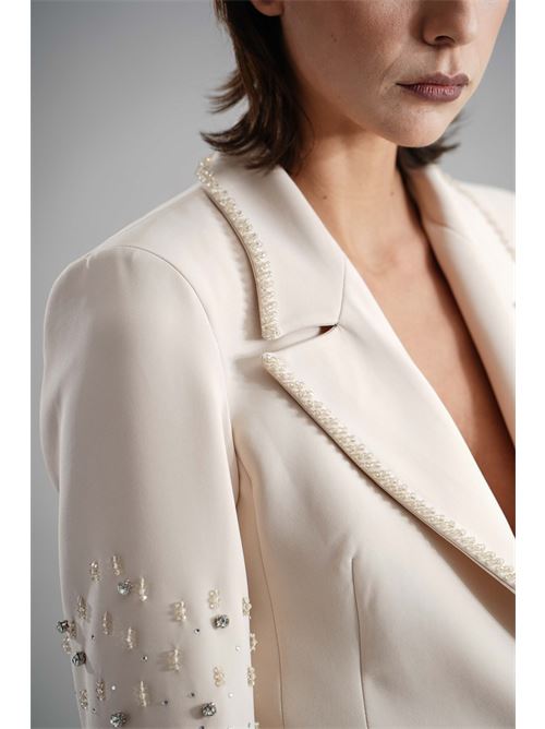 Tailleur con strass Dramee | DRFW25928PANNA