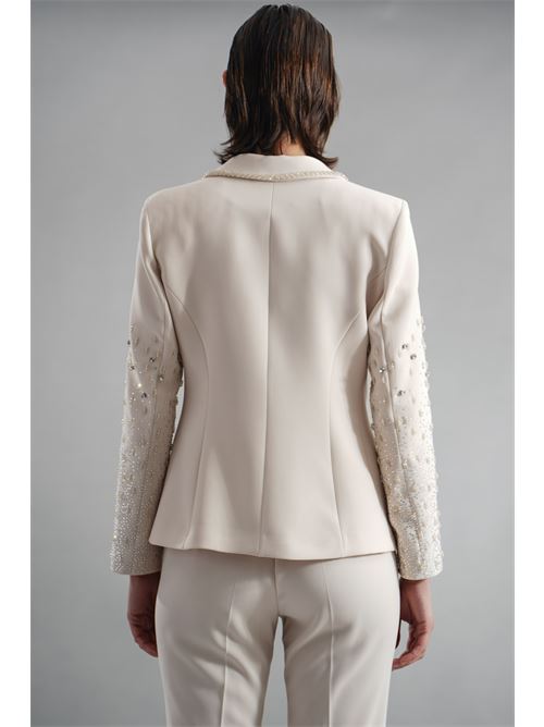 Tailleur con strass Dramee | DRFW25928PANNA