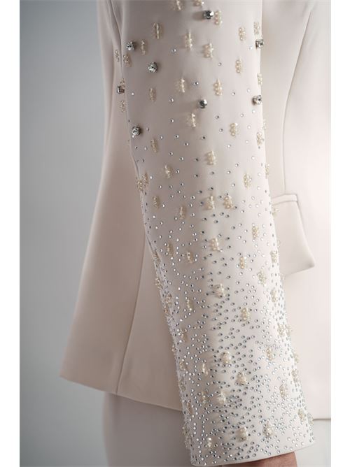 Tailleur con strass Dramee | DRFW25928PANNA