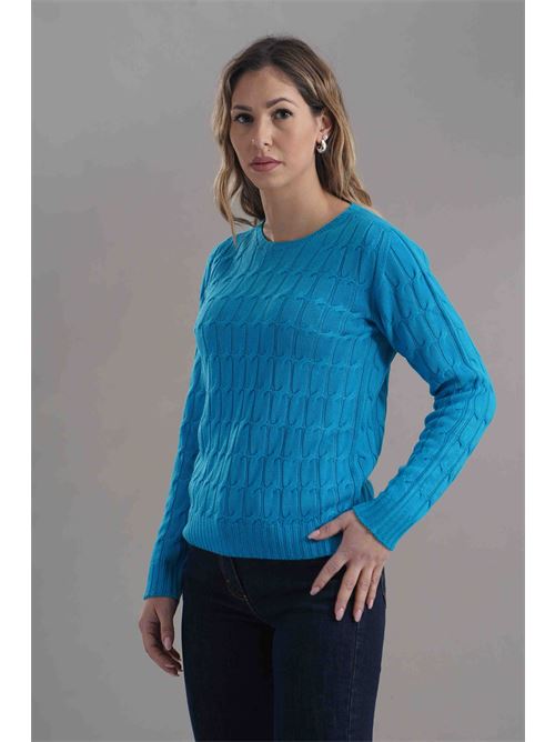 Maglia in lana merino's Gotha | F49TURCHESE
