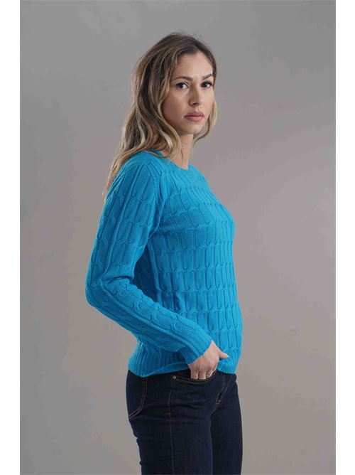 Maglia in lana merino's Gotha | F49TURCHESE