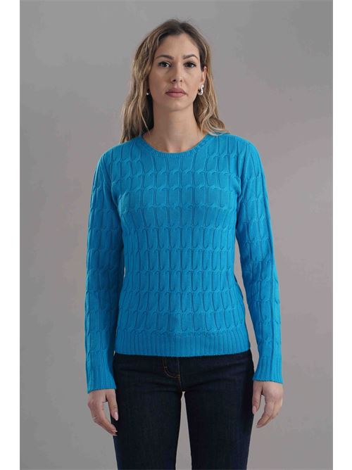 Maglia in lana merino's Gotha | F49TURCHESE