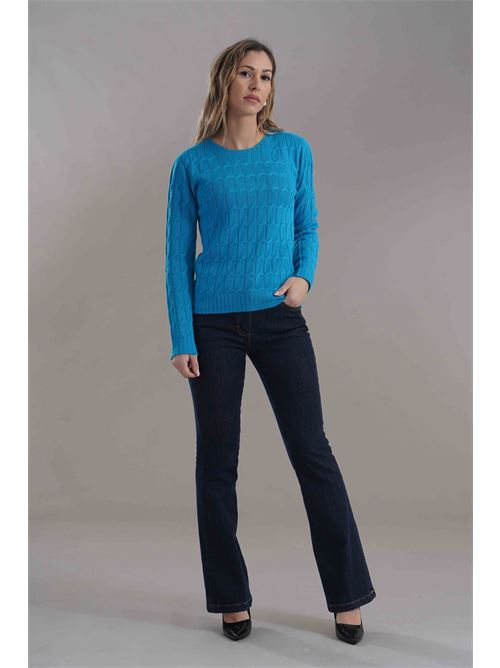 Maglia in lana merino's Gotha | F49TURCHESE