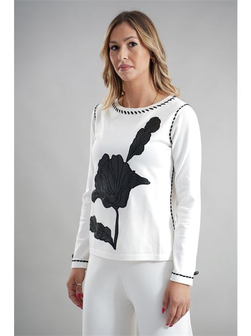 Maglia in viscosa LAFTY.LIE | 01D190PANNA/NERO