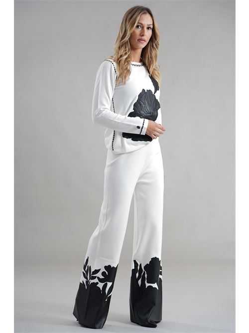 Maglia in viscosa LAFTY.LIE | 01D190PANNA/NERO