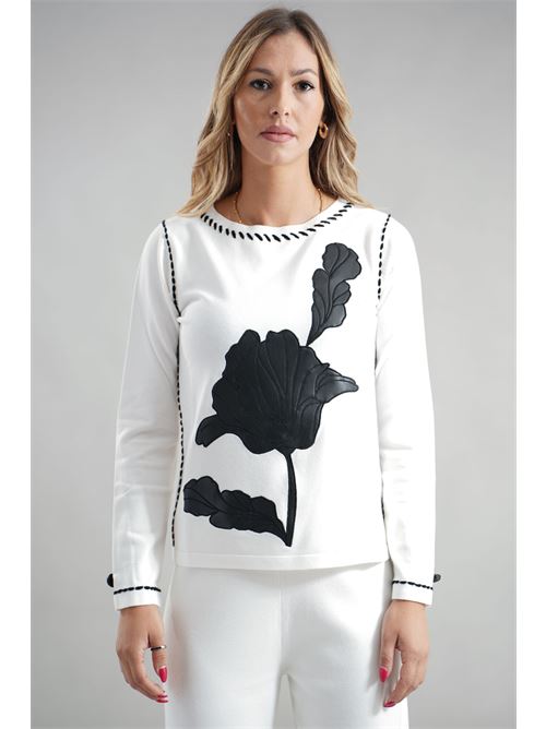 Maglia in viscosa LAFTY.LIE | 01D190PANNA/NERO