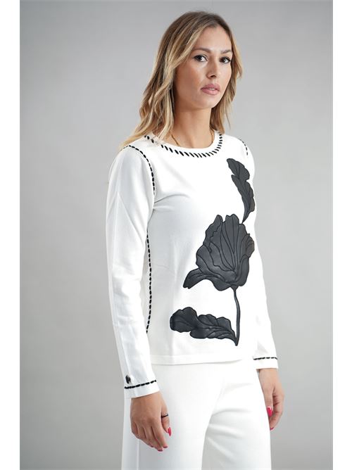 Maglia in viscosa LAFTY.LIE | 01D190PANNA/NERO