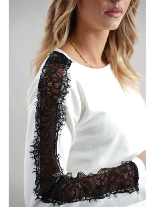 Maglia con sciarpa LAFTY.LIE | 04V179BIANCO