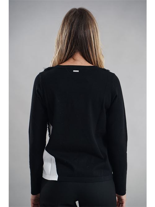 Maglia in viscosa con strass LAFTY.LIE | 09V127NERO