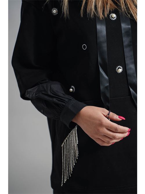 Felpa con strass LAFTY.LIE | 10Q200NERO