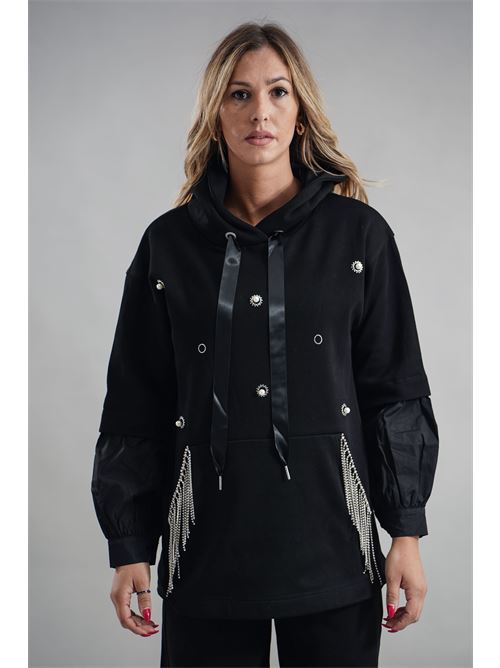 Felpa con strass LAFTY.LIE | 10Q200NERO