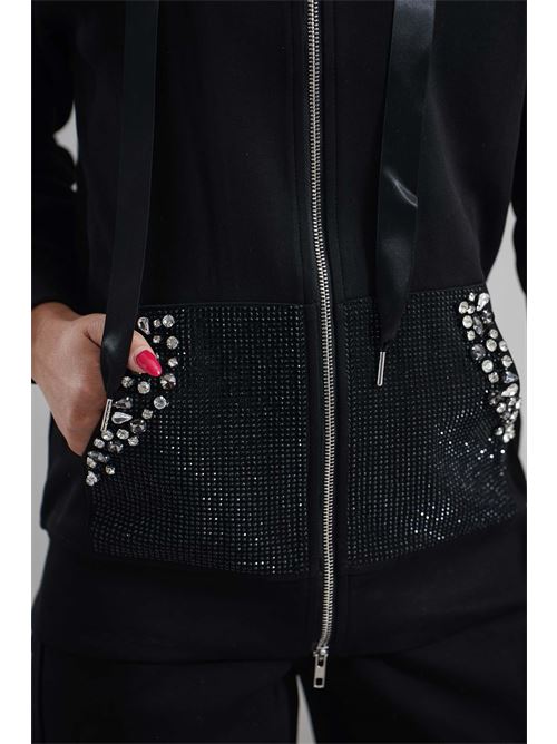 Felpa con strass LAFTY.LIE | 10Q201NERO