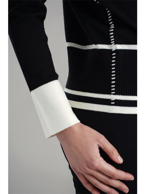 Maglia in viscosa LAFTY.LIE | 14V136PANNA/NERO