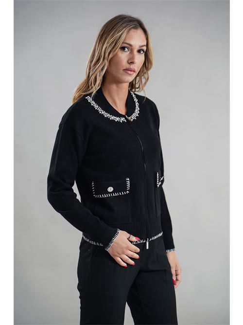 Cardigan con zip LAFTY.LIE | 24V126NERO