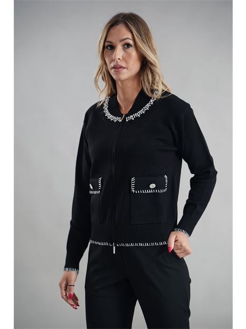 Cardigan con zip LAFTY.LIE | 24V126NERO