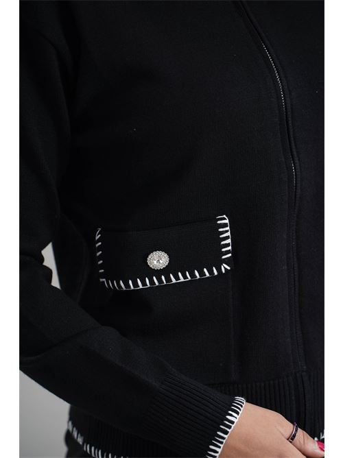 Cardigan con zip LAFTY.LIE | 24V126NERO