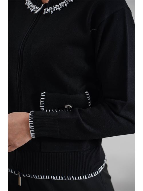 Cardigan con zip LAFTY.LIE | 24V126NERO