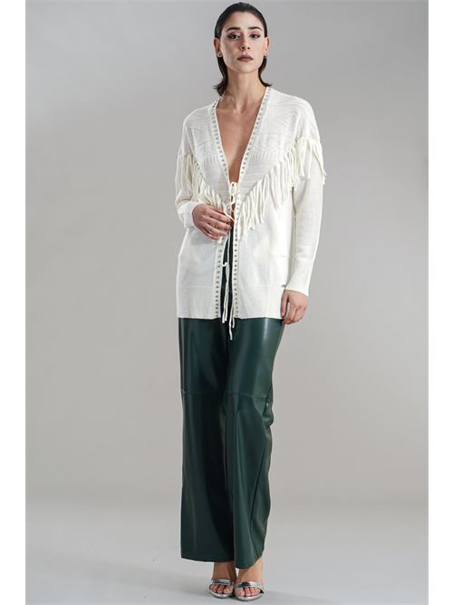 Cardigan con frange LAFTY.LIE | 27V185PANNA