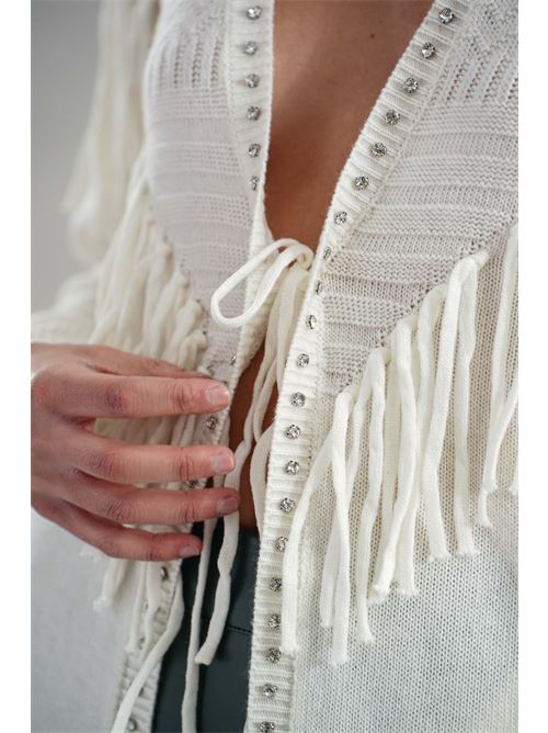 Cardigan con frange LAFTY.LIE | 27V185PANNA