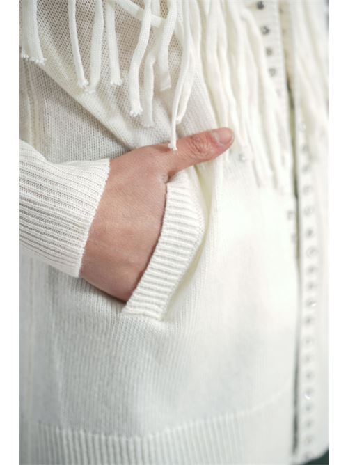 Cardigan con frange LAFTY.LIE | 27V185PANNA