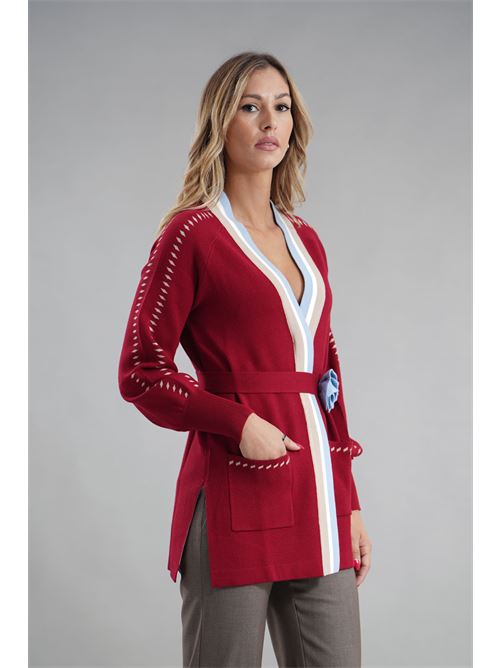 Cardigan in viscosa LAFTY.LIE | 34V197BORDEAUX