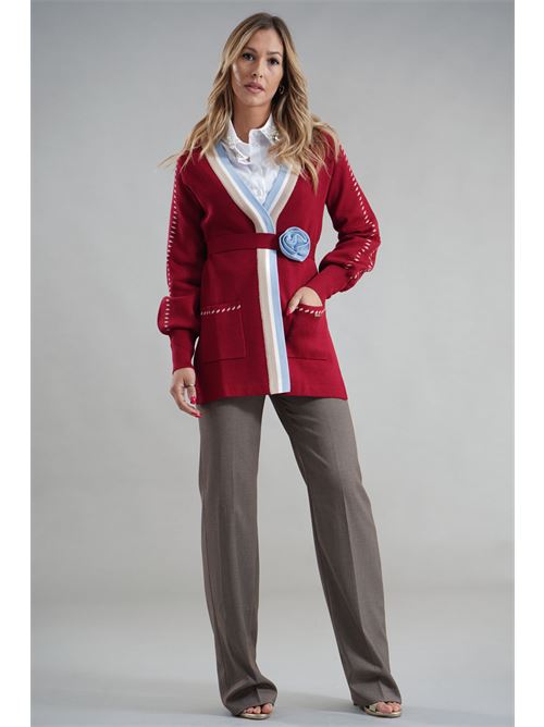 Cardigan in viscosa LAFTY.LIE | 34V197BORDEAUX