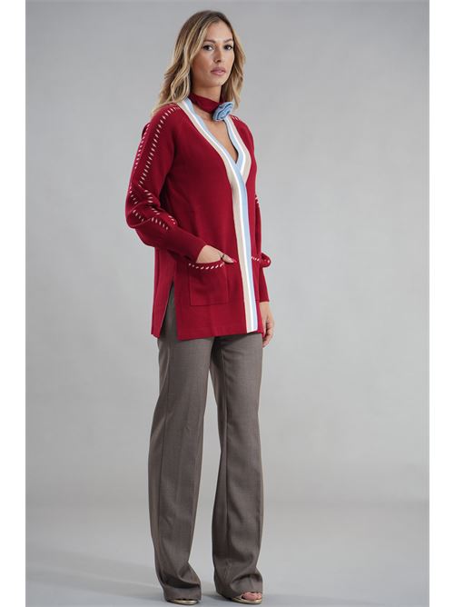 Cardigan in viscosa LAFTY.LIE | 34V197BORDEAUX