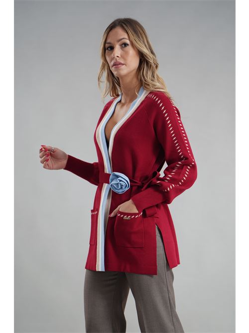 Cardigan in viscosa LAFTY.LIE | 34V197BORDEAUX