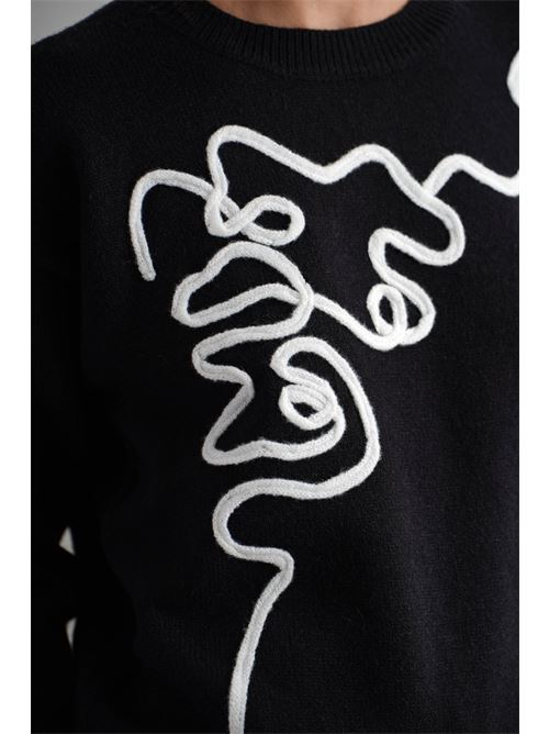 Maglia in viscosa LANACAPRINA | LC4016NERO