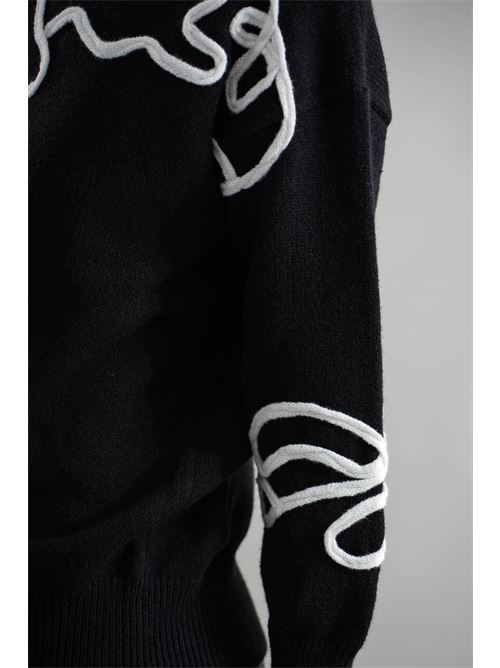 Maglia in viscosa LANACAPRINA | LC4016NERO