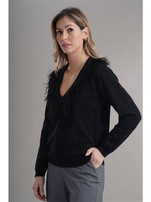 Maglia in misto lana LANACAPRINA | LC4026NERO