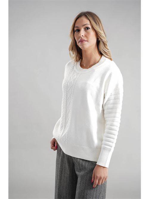 Maglia in viscosa LANACAPRINA | LC4036LATTE