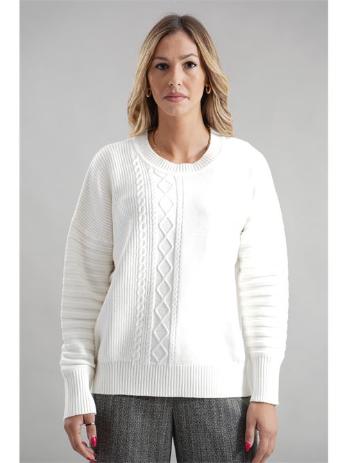 Maglia in viscosa LANACAPRINA | LC4036LATTE
