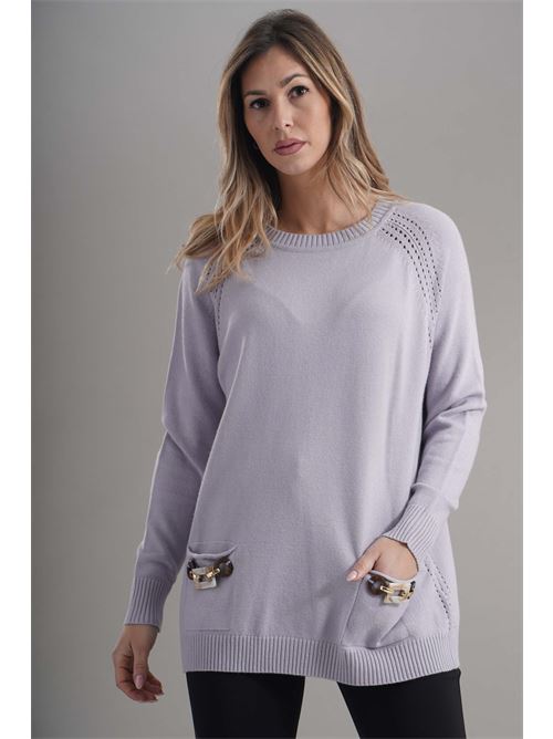 Maglia in viscosa LANACAPRINA | LC4041GRIGIO