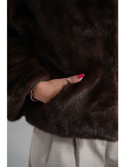Ecopelliccia marrone LANACAPRINA | LC4109MARRONE