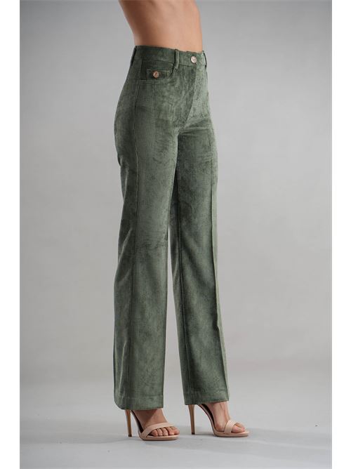 Pantalone in velluto a costine LANACAPRINA | LC4212VERDE
