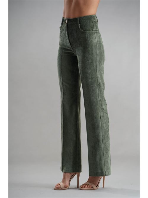 Pantalone in velluto a costine LANACAPRINA | LC4212VERDE
