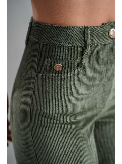 Pantalone in velluto a costine LANACAPRINA | LC4212VERDE