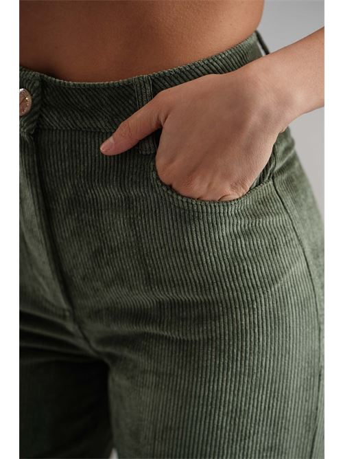Pantalone in velluto a costine LANACAPRINA | LC4212VERDE