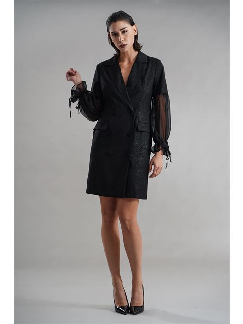 Abito blazer glitterato LANACAPRINA | LC4221NERO