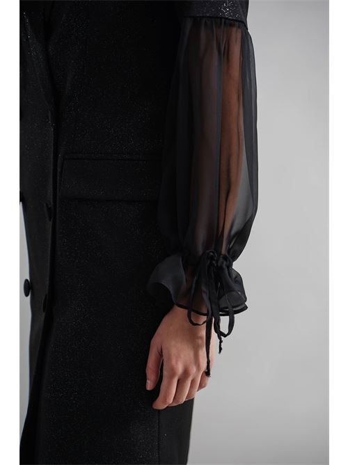 Abito blazer glitterato LANACAPRINA | LC4221NERO