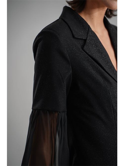 Abito blazer glitterato LANACAPRINA | LC4221NERO
