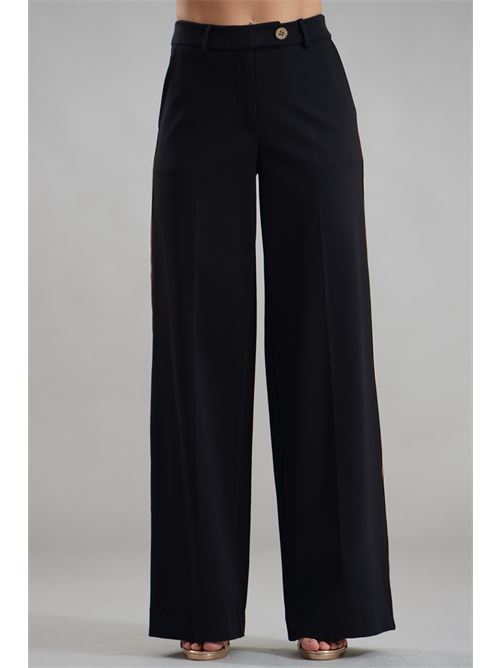Pantalone punto milano LANACAPRINA | LC4229NERO