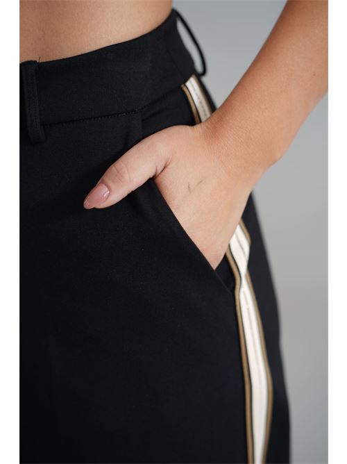 Pantalone punto milano LANACAPRINA | LC4229NERO