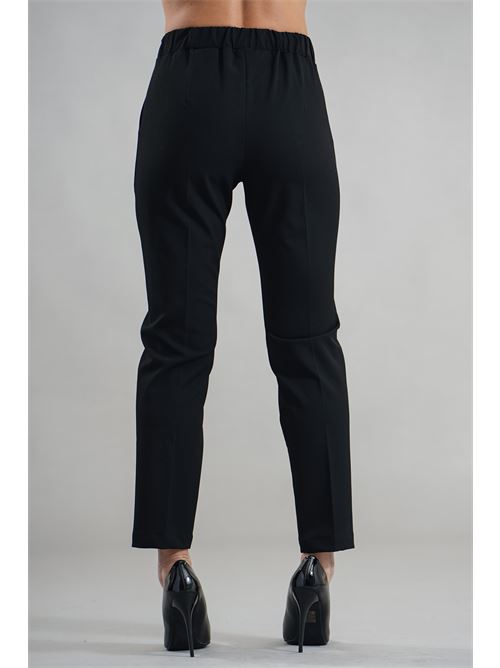 Pantalone in viscosa elastica LANACAPRINA | LC4236BNERO