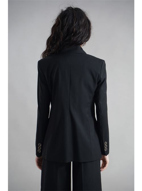Giacca gessata LANACAPRINA | LC4241NERO/GRIGIO