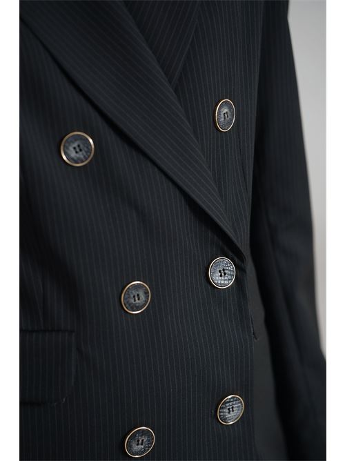 Giacca gessata LANACAPRINA | LC4241NERO/GRIGIO