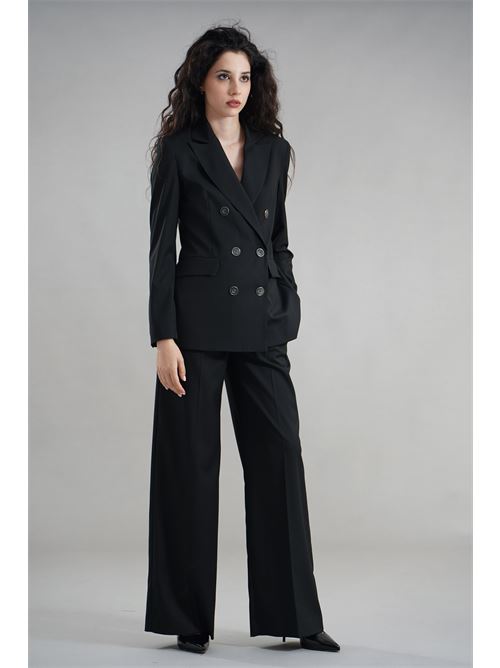 Giacca gessata LANACAPRINA | LC4241NERO/GRIGIO
