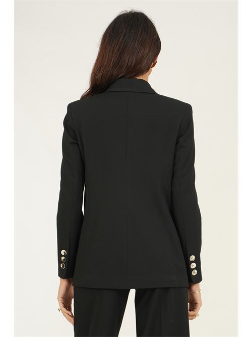 Giacca doppio petto in cady LANACAPRINA | LC6239NERO
